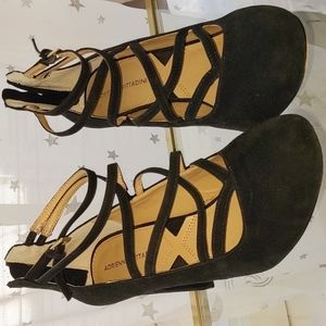 Adrienne Vittadini suede strappy block heels - 8